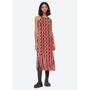 Sea NY $695 Macrame Orange Drew Dress